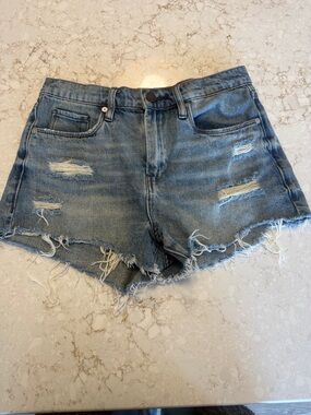 Blue Distressed Denim Women’s Shorts The Borrow by Blank NYC